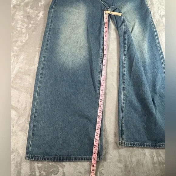 Edikted supper baggy wide leg denim jeans - Picture 13 of 15